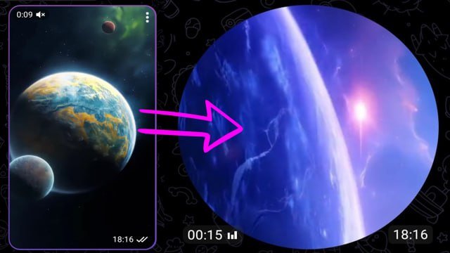Создать кружок видеосообщение из видео, кружочки